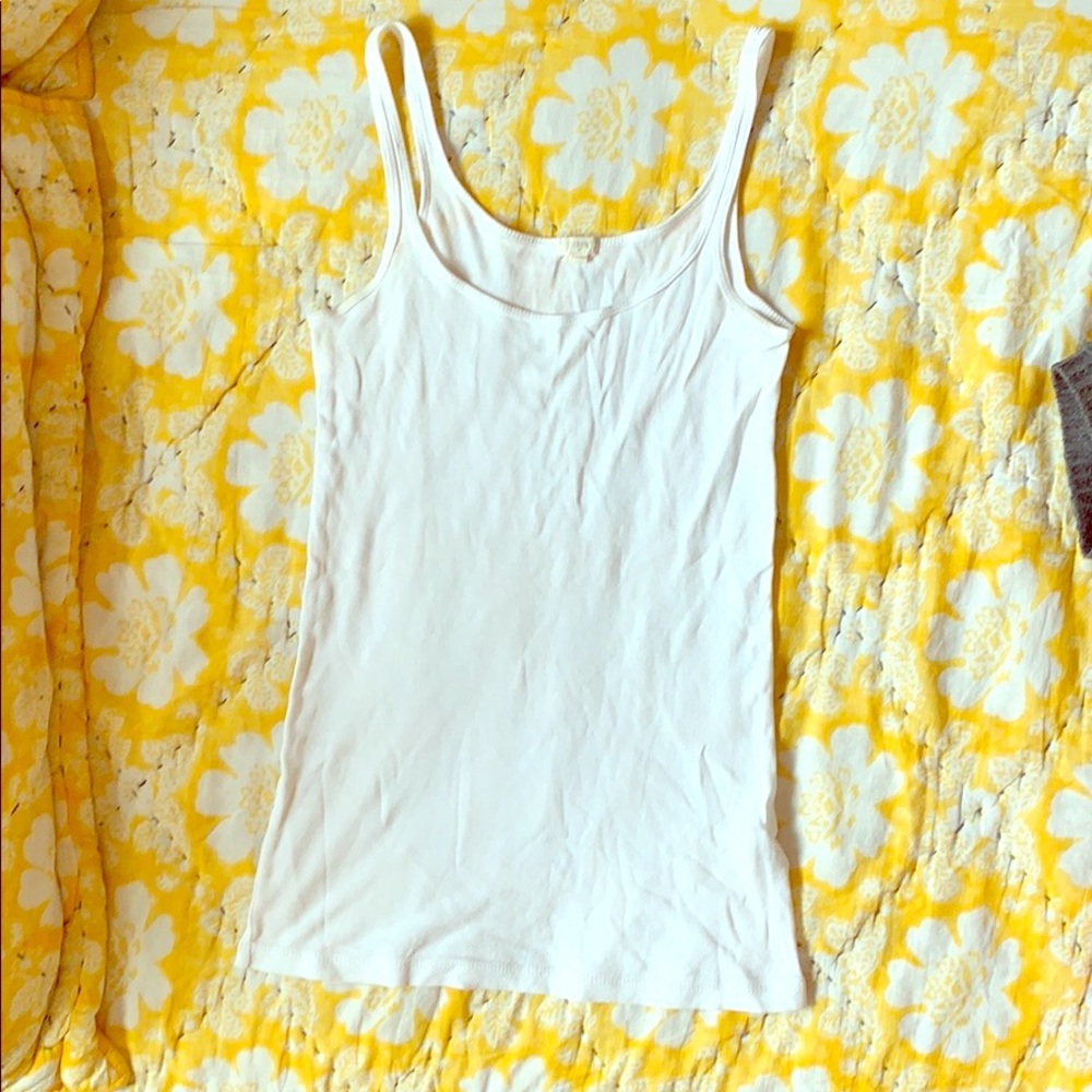 White J Crew cotton Tank Top